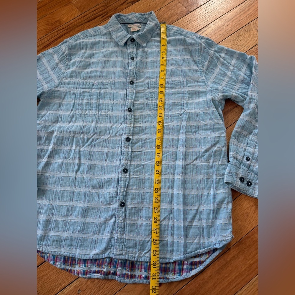 Carbon 2 Cobalt Light Blue Long Sleeve Button Up Collared Shirt Men’s Size LT - Picture 11 of 13